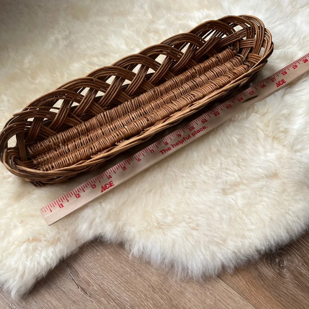 Vintage Wicker‎ Baguette Bread Basket